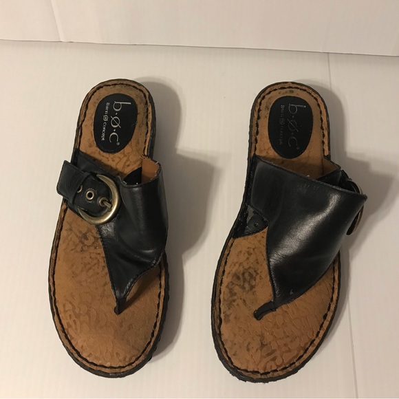Born Concept black slide on Thong sandals size 7 - Picture 4 of 12